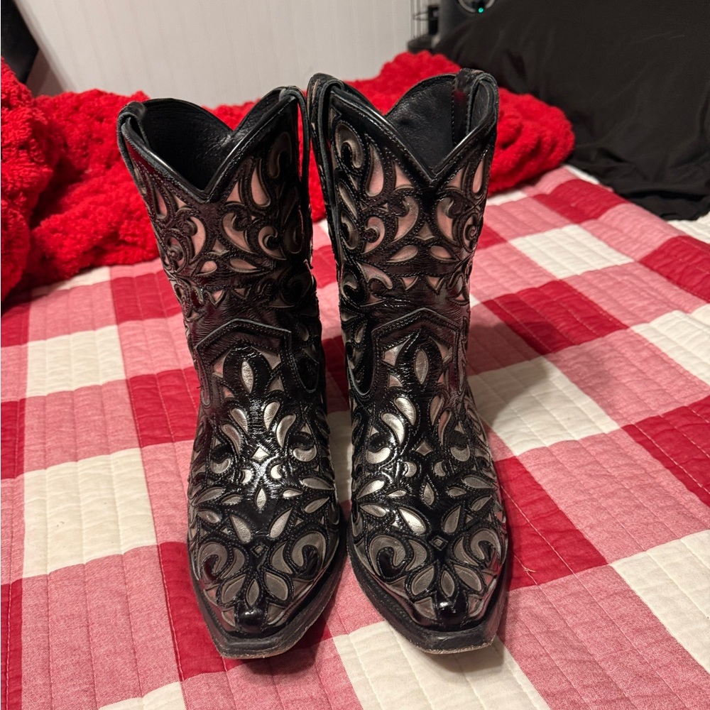 Ariat Black and Silver Heeled Boots